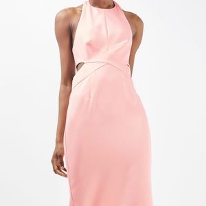 Contrast Tie Back Midi Dress Top Shop